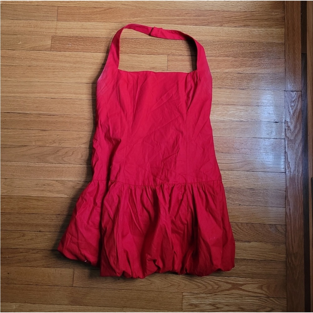 Reformation Red Halter Dress